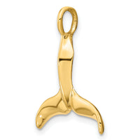 10K 3-D Polished Whale Tail Charm-10K7729