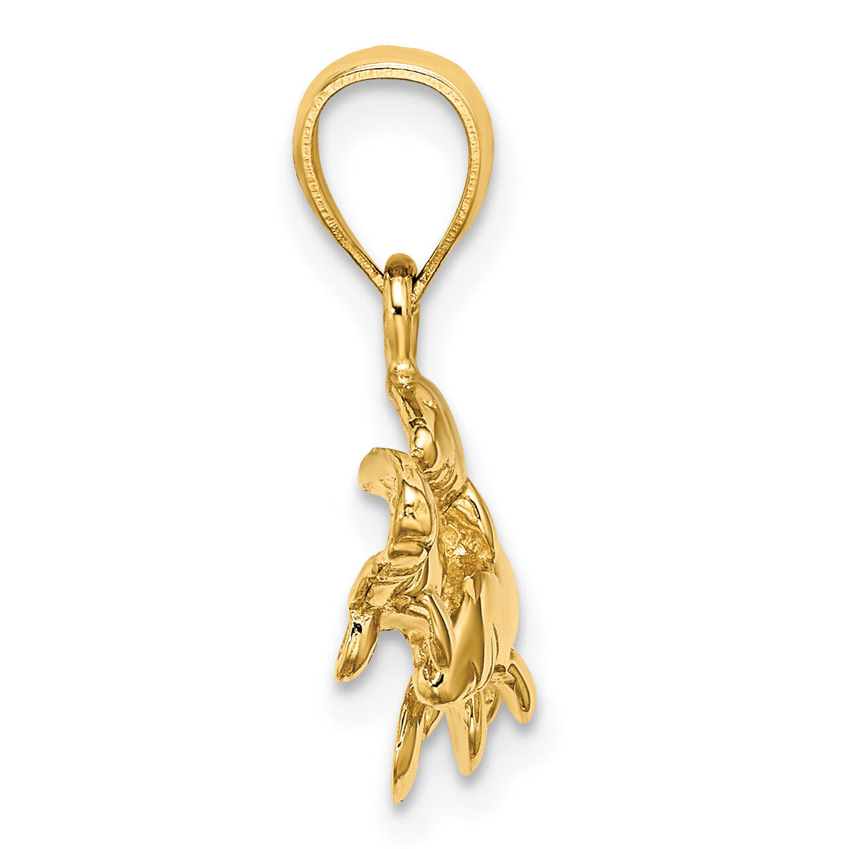 10K Polished Triple Manatee Charm-10K7731
