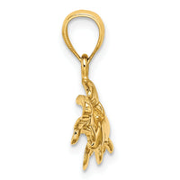 10K Polished Triple Manatee Charm-10K7731