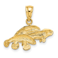 10K Polished Triple Manatee Charm-10K7731