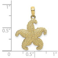 10K 2-D Puffed Starfish Charm-10K7742