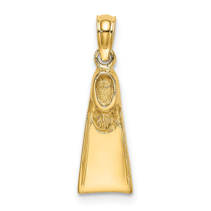 10K Scuba Flipper Charm-10K7748