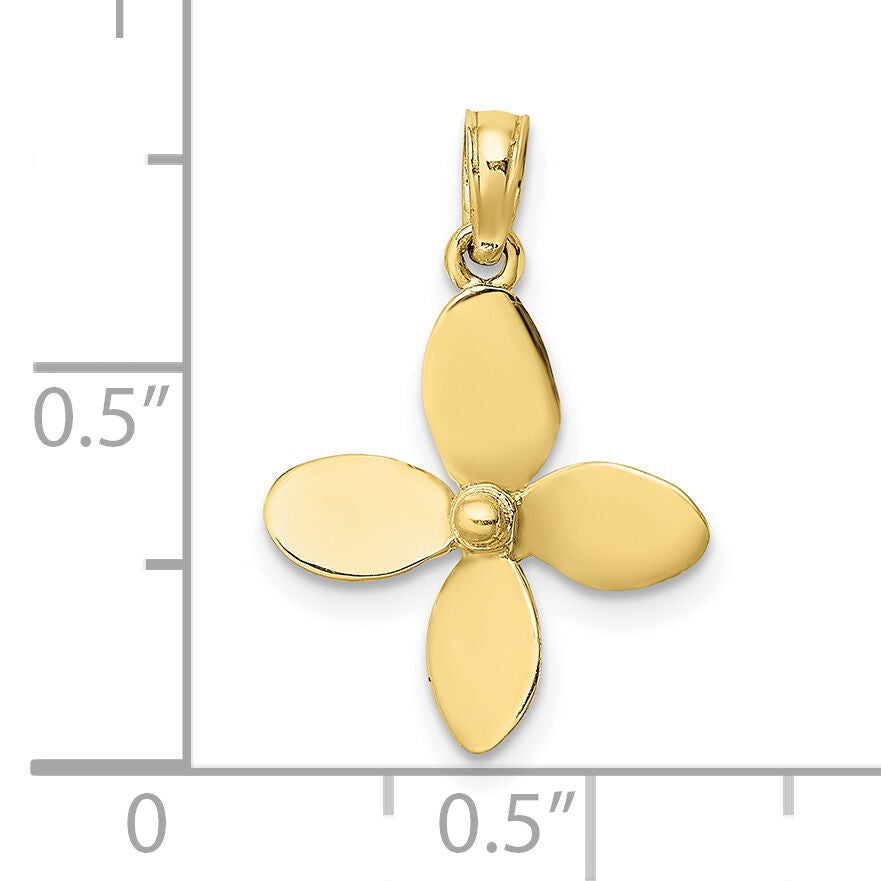 10K 3-D w/ 4 Blades Propeller Charm-10K7750