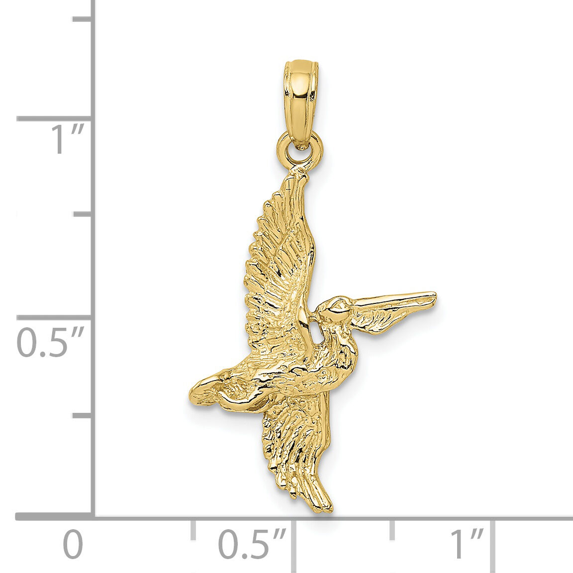 10K 3-D Pelican Flying Charm-10K7784