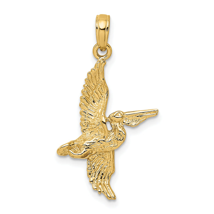 10K 3-D Pelican Flying Charm-10K7784
