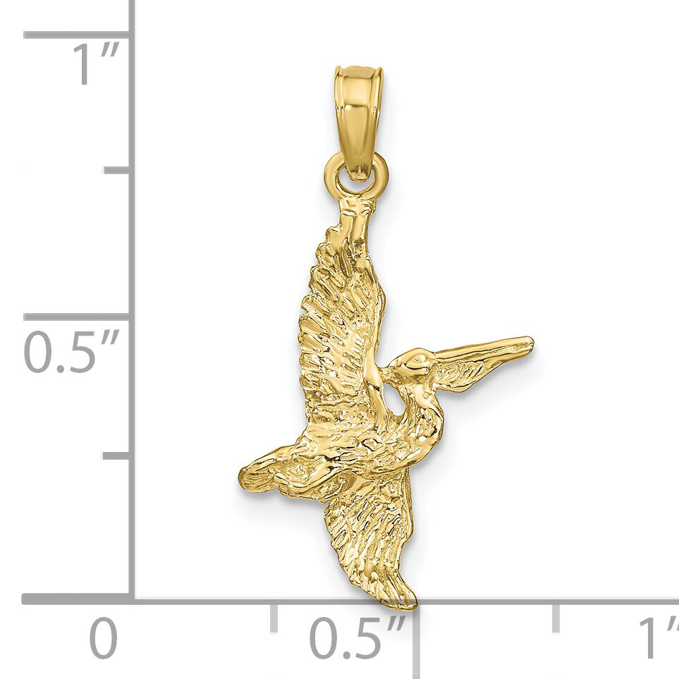 10K 3-D Pelican Flying Charm-10K7785
