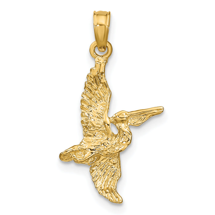 10K 3-D Pelican Flying Charm-10K7785