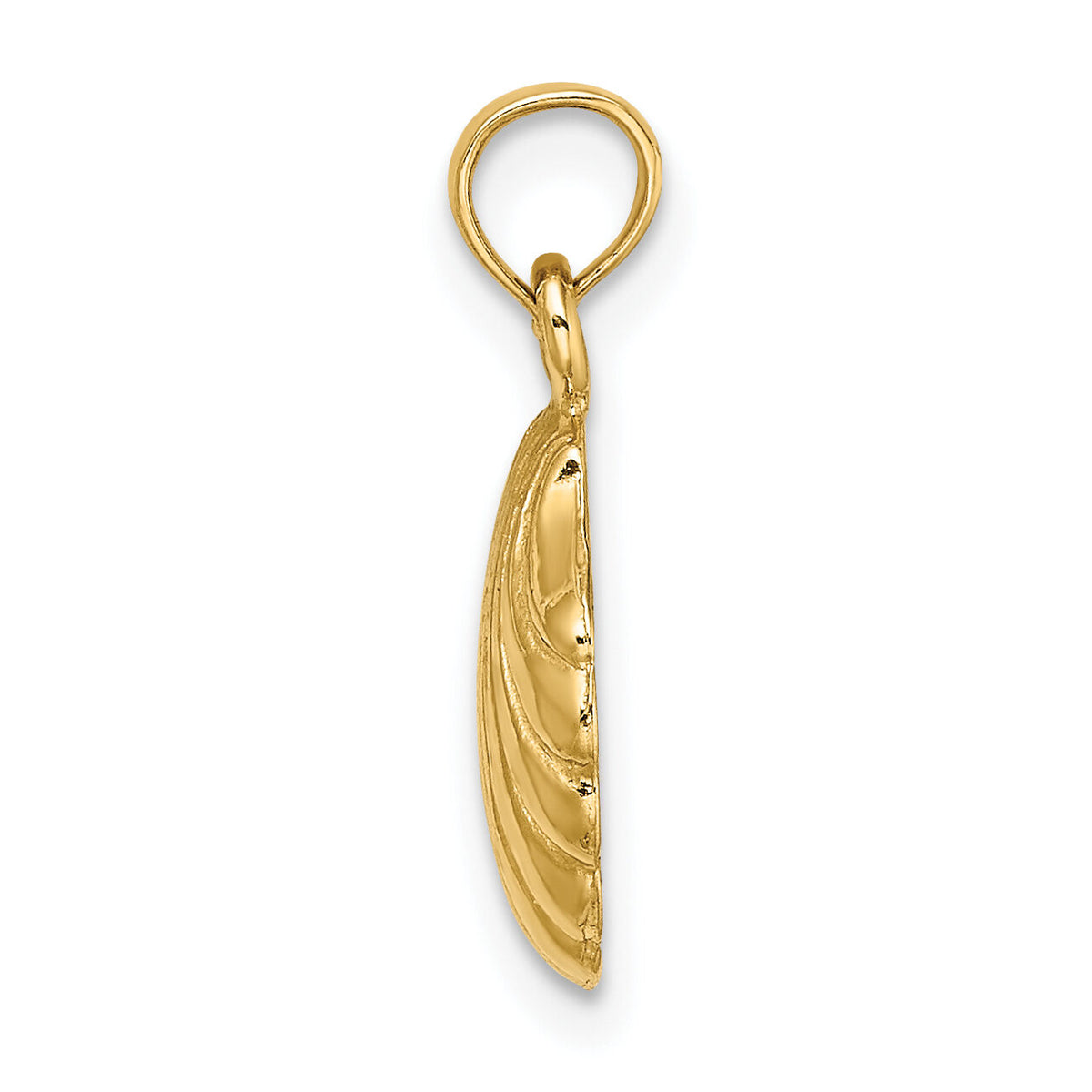 10K Polished Scallop Shell Charm-10K7796