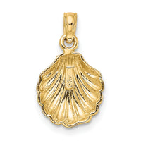10K Polished Scallop Shell Charm-10K7796