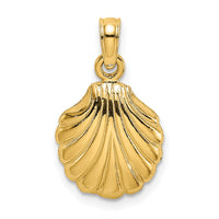10K Polished Scallop Shell Charm-10K7796