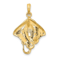 10K Stingray W/ Polished Edge Charm-10K7797