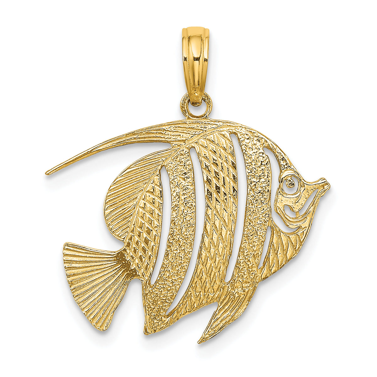 10K Polished Cut-Out Fish Charm-10K7808