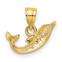 10K Polished Mini Dolphin Charm-10K7820
