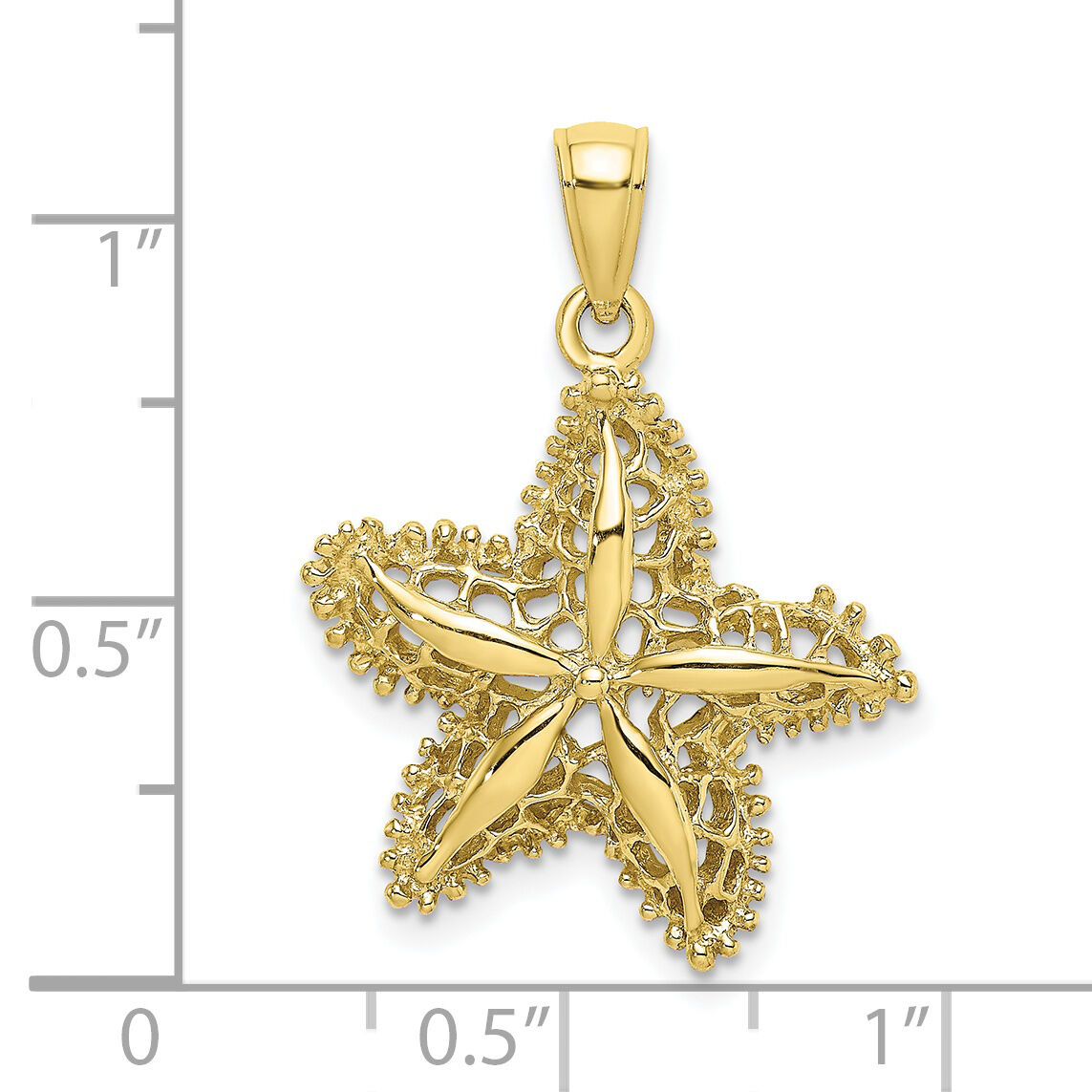10k Starfish Filigree Charm-10K7827