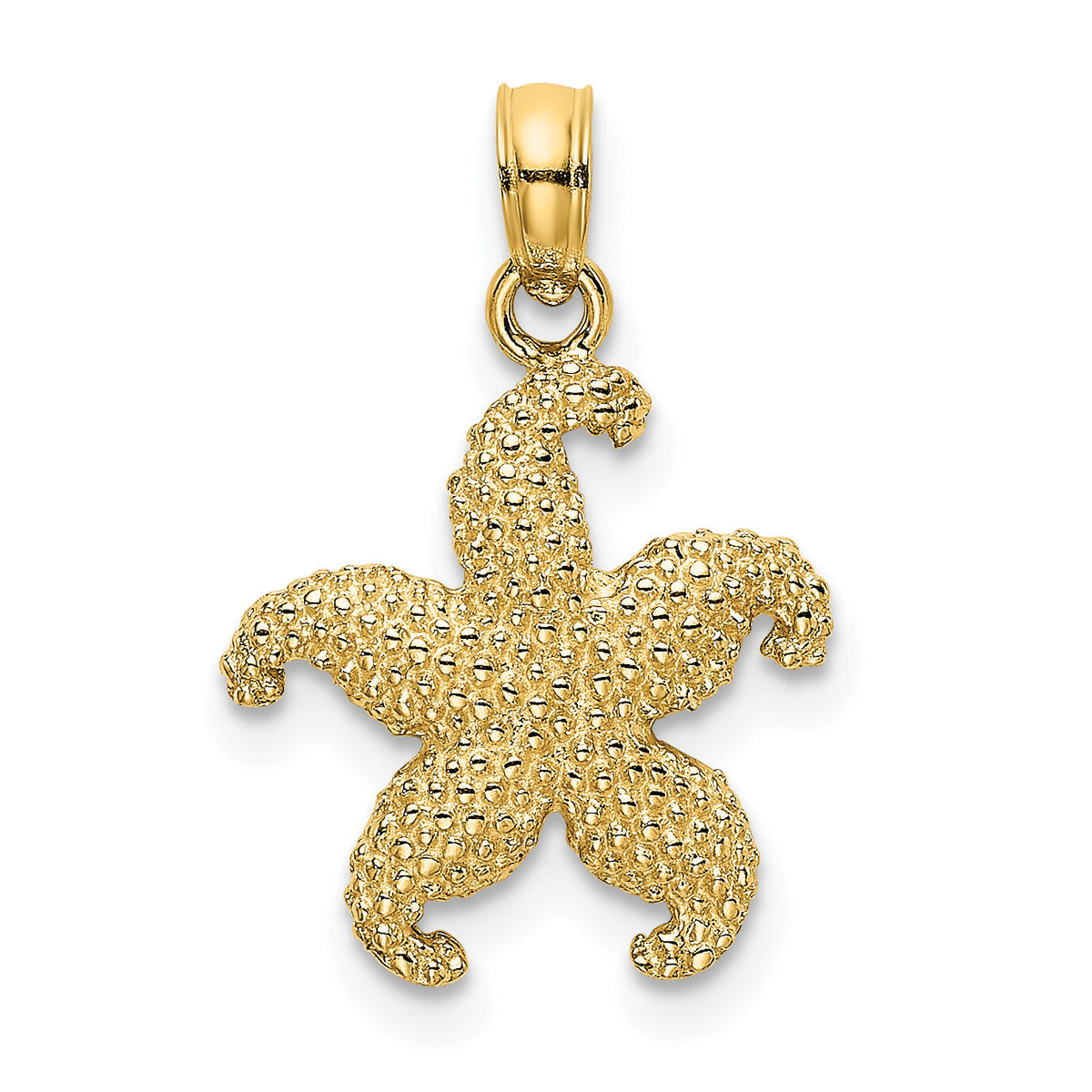 10K Puffed Starfish Charm-10K7832