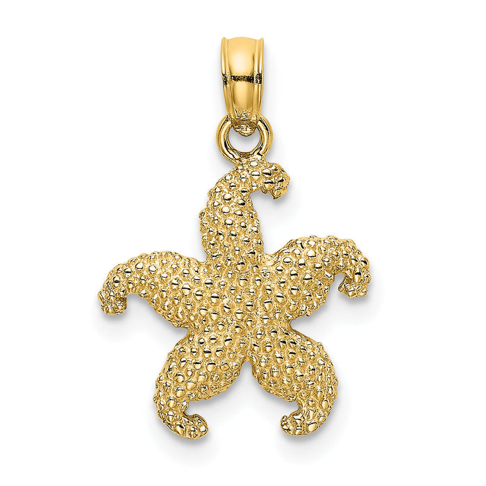 10K Puffed Starfish Charm-10K7832