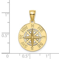 10K Nautical Compass Charm-10K7856