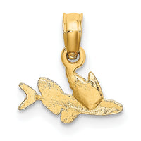 10K Mini Flying Fish Charm-10K7860
