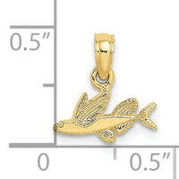 10K Mini Flying Fish Charm-10K7860