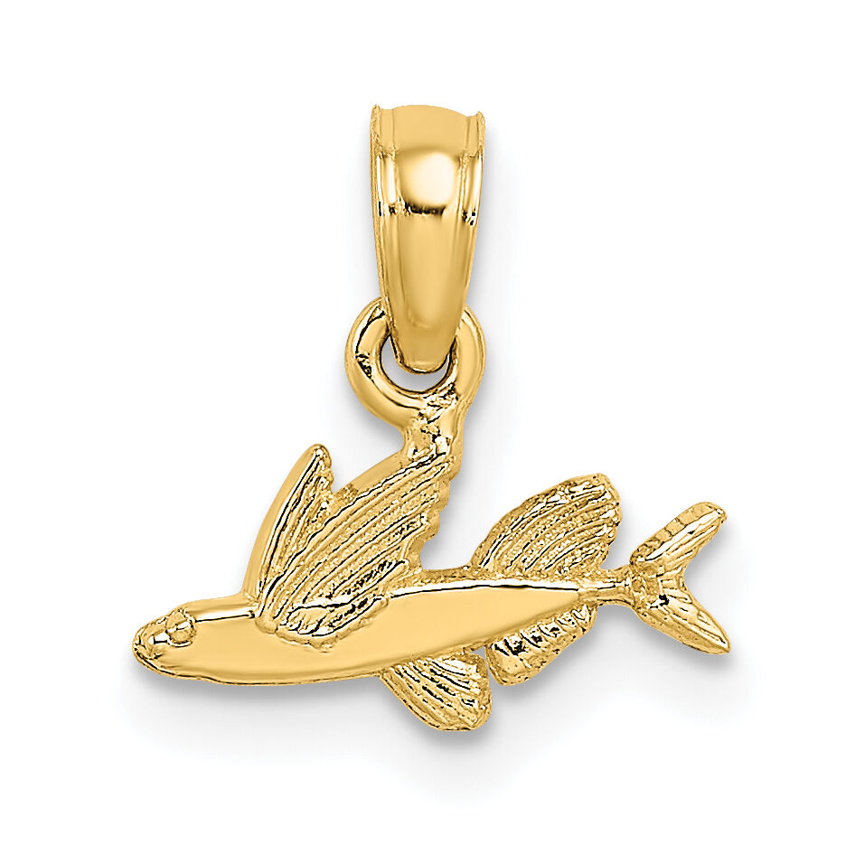 10K Mini Flying Fish Charm-10K7860