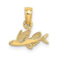 10K Mini Flying Fish Charm-10K7860