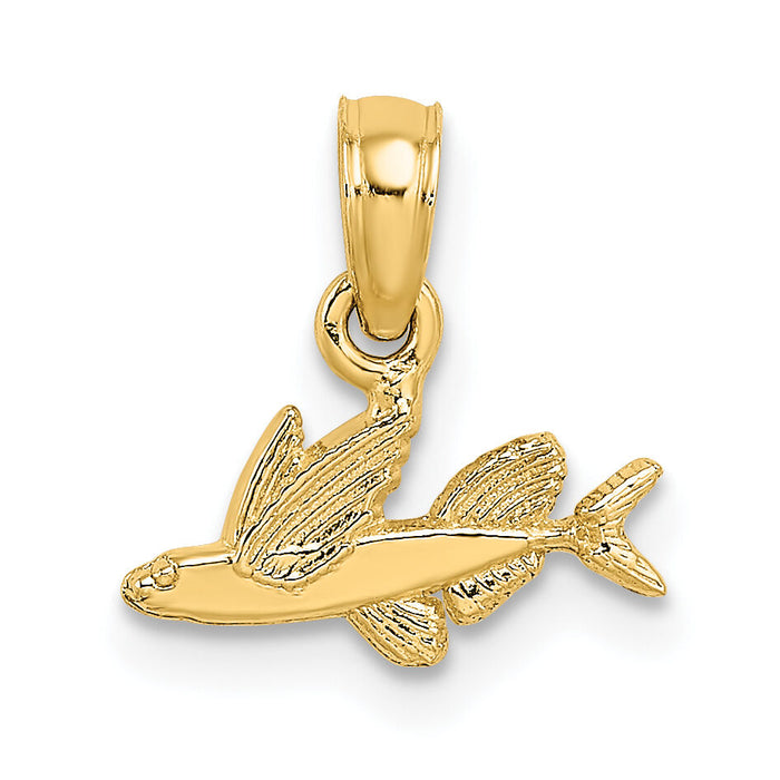 10K Mini Flying Fish Charm-10K7860