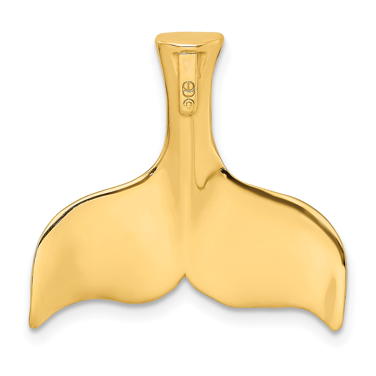 10K 3-D Polished Whale Tail Charm-10K7870