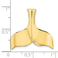 10K 3-D Polished Whale Tail Charm-10K7870