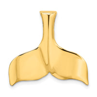 10K 3-D Polished Whale Tail Charm-10K7870