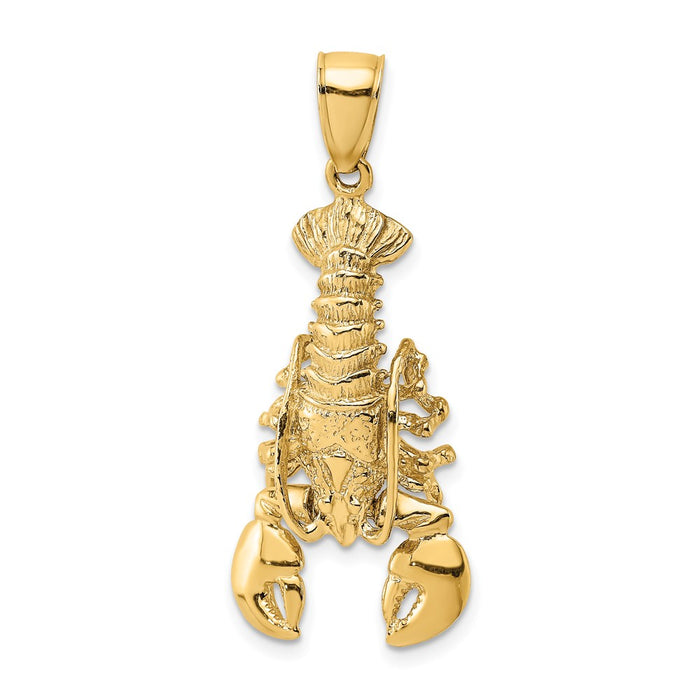 10K 2-D Moveable Lobster Charm-10K7872