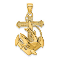 10K 2-D Anchor with Shark Charm-10K7881