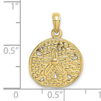 10K 2-D Cut-Out Sand Dollar Charm-10K7882