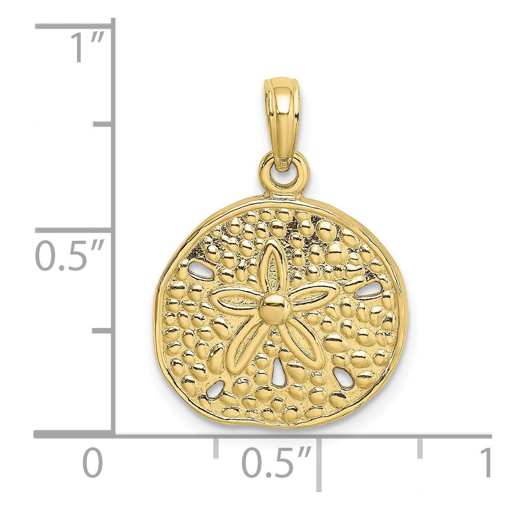 10K 2-D Cut-Out Sand Dollar Charm-10K7882