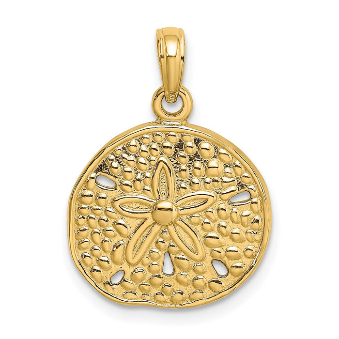 10K 2-D Cut-Out Sand Dollar Charm-10K7882