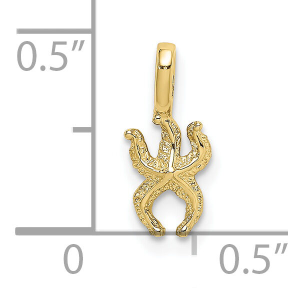 10K Mini Starfish W/Fixed Bail Charm-10K7933