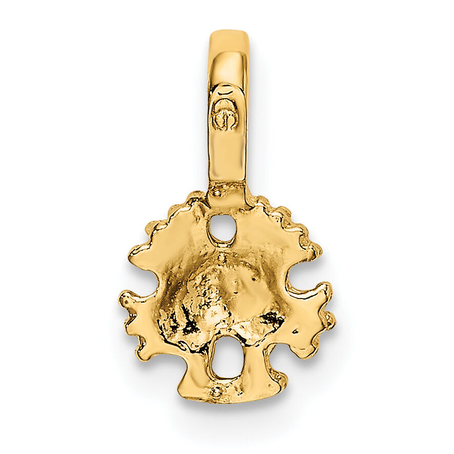 10K Mini Sand Dollar w/ Fixed Bail Charm-10K7938