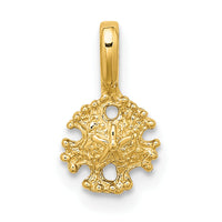 10K Mini Sand Dollar w/ Fixed Bail Charm-10K7938