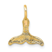 10K Polished Mini Whale Tail Charm-10K7952