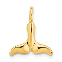 10K Polished Mini Whale Tail Charm-10K7952