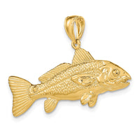 10K 3-D Red Fish Charm-10K7968