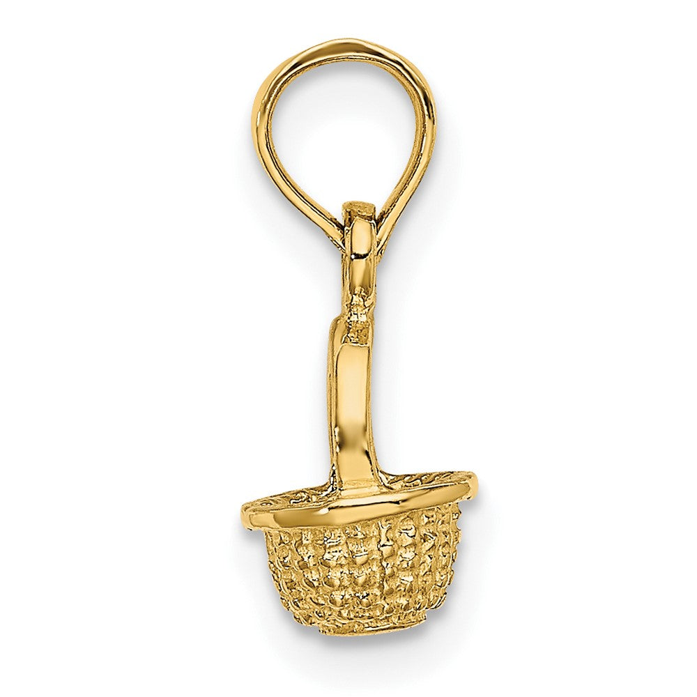 10K 3-D Mini Basket Charm-10K7985