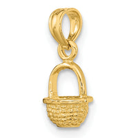 10K 3-D Mini Basket Charm-10K7985