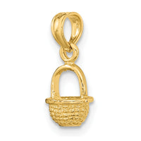 10K 3-D Mini Basket Charm-10K7985