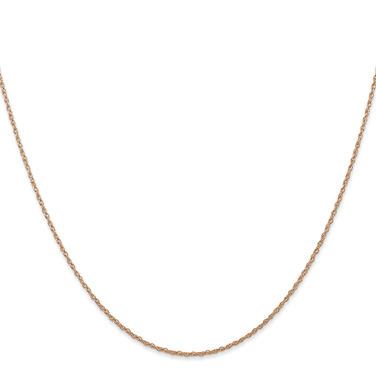 10k Rose Gold .7 mm Carded Cable Rope Chain-10K7RR-24