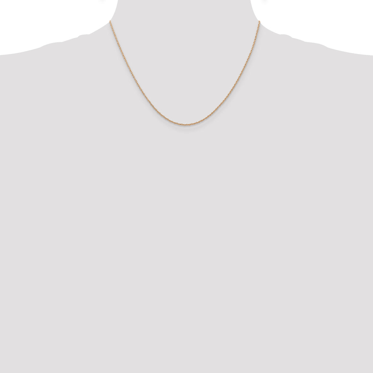 10k Rose Gold .7 mm Carded Cable Rope Chain-10K7RR-18