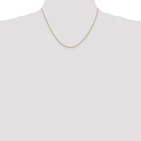 10k Rose Gold .7 mm Carded Cable Rope Chain-10K7RR-18