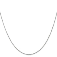 10k White Gold .7mm Carded Cable Rope Chain-10K7RW-20