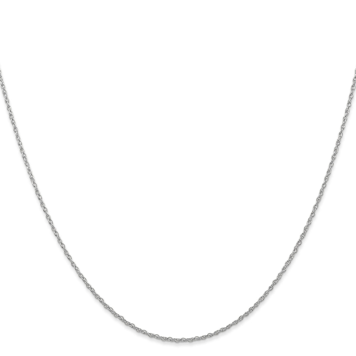 10k White Gold .7mm Carded Cable Rope Chain-10K7RW-18