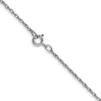 10k White Gold .7mm Carded Cable Rope Chain-10K7RW-18