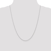 10k White Gold .7mm Carded Cable Rope Chain-10K7RW-24